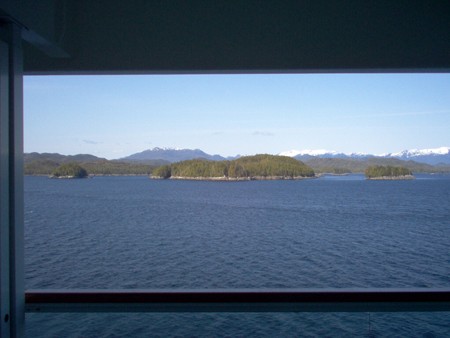 A view from inside our cabin